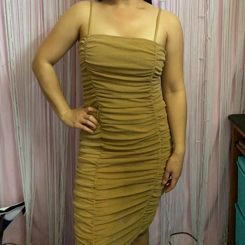 Beige Knit Dress